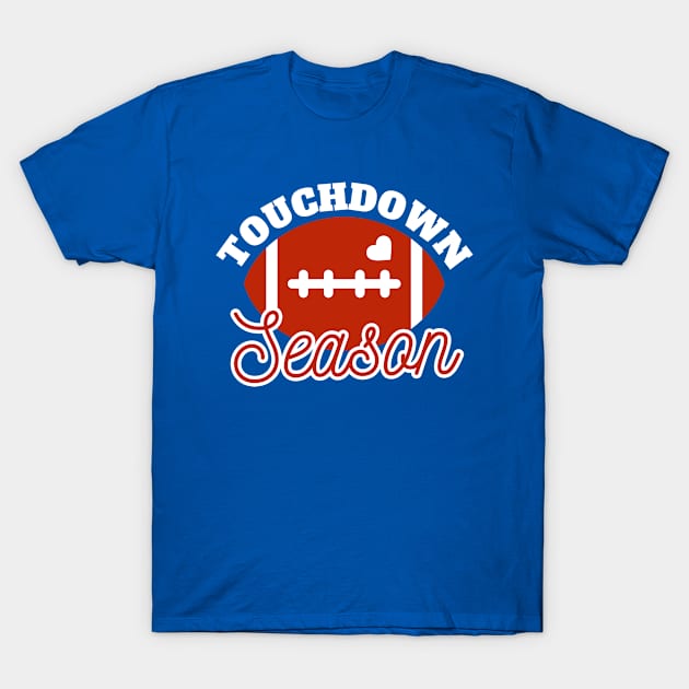 Touchdown Season Funny American Football Mom T-Shirt by Illustradise